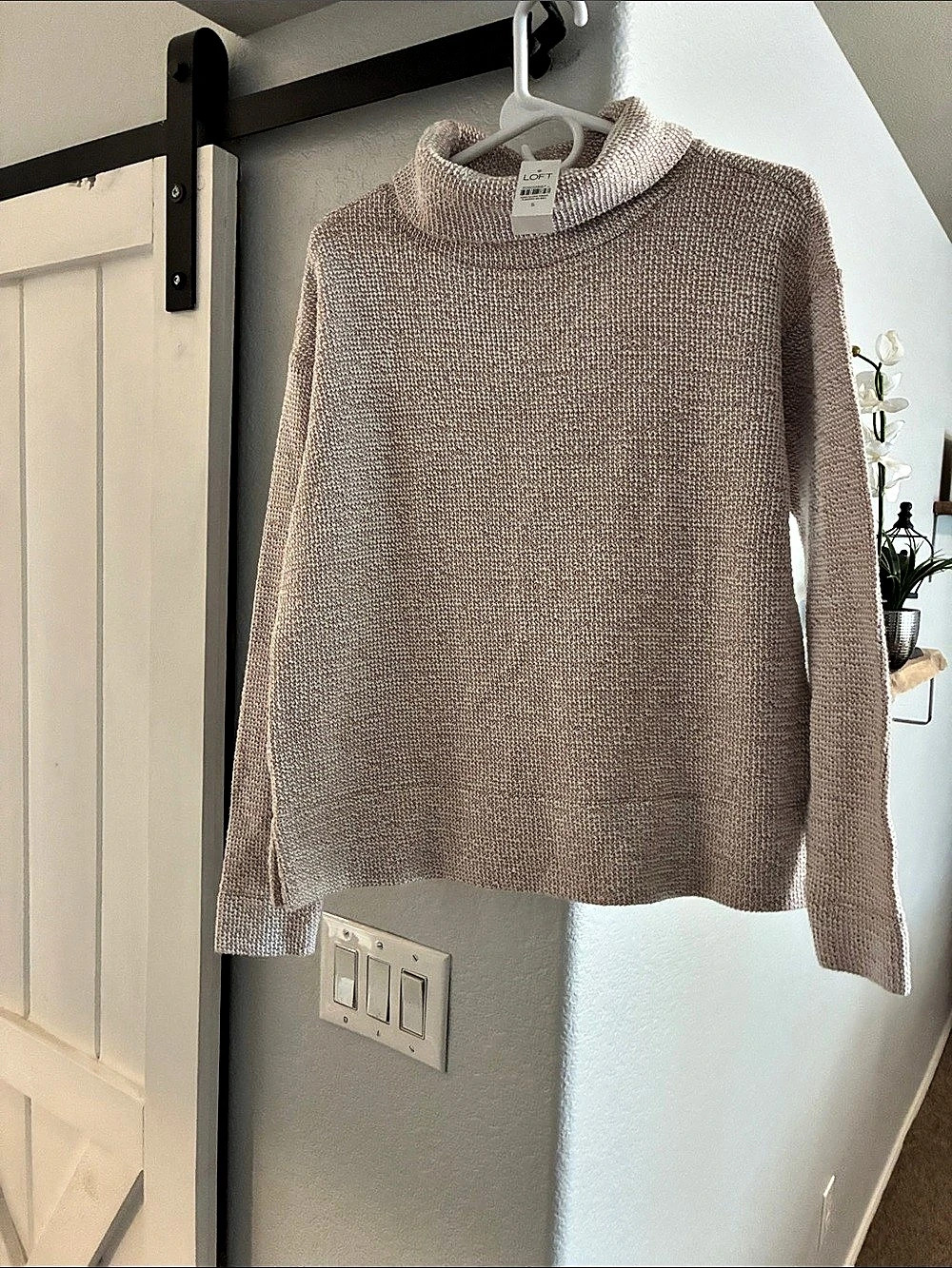LOFT Cowl Neck Sweater in Pink Size Small NWT